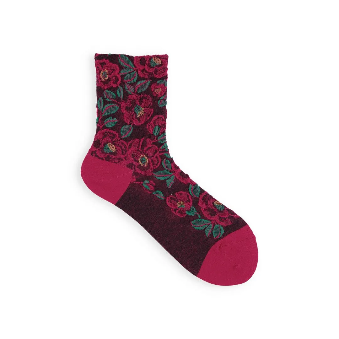 021132456 Merino Wool Camellia Float LC Socks