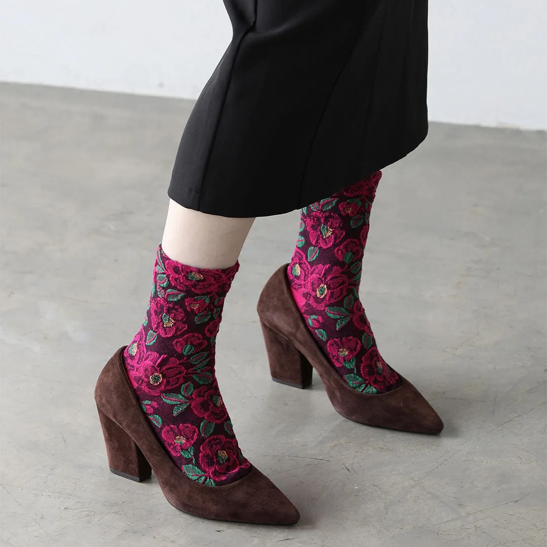 021132456 Merino Wool Camellia Float LC Socks