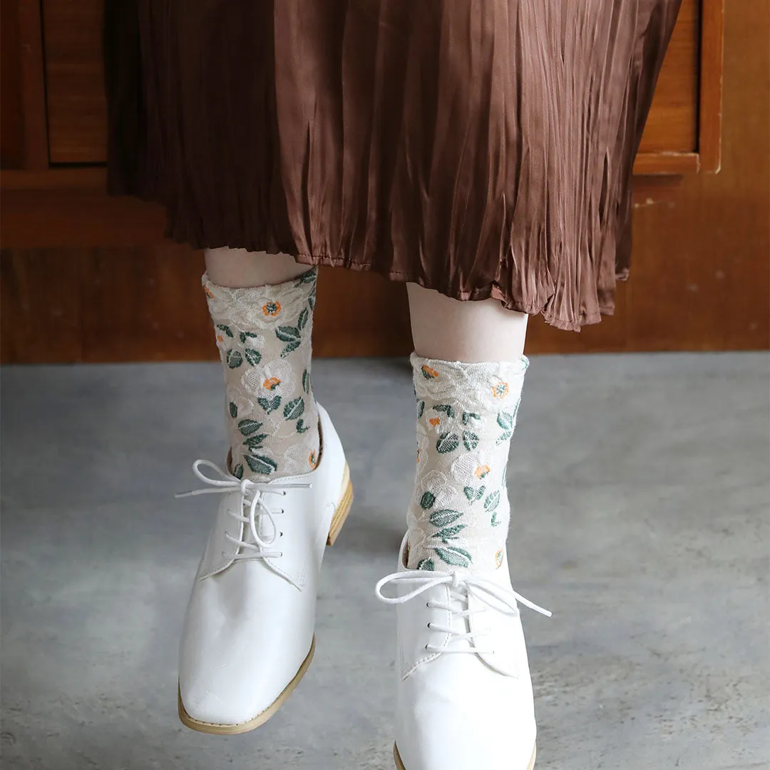 021132456 Merino Wool Camellia Float LC Socks