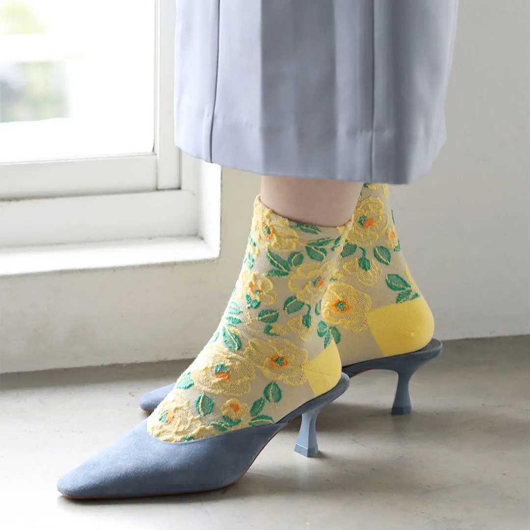 021132456 Merino Wool Camellia Float LC Socks