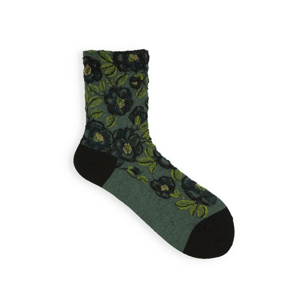 021132456 Merino Wool Camellia Float LC Socks