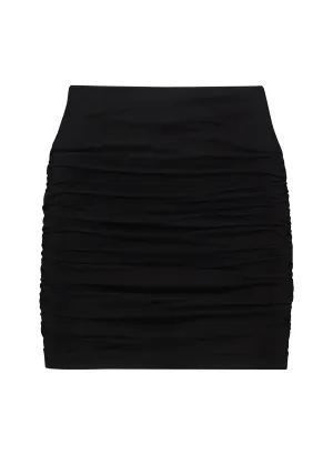 Abeda LENZING™ ECOVERO™ Stretch Jersey Mini Skirt | Caviar Black