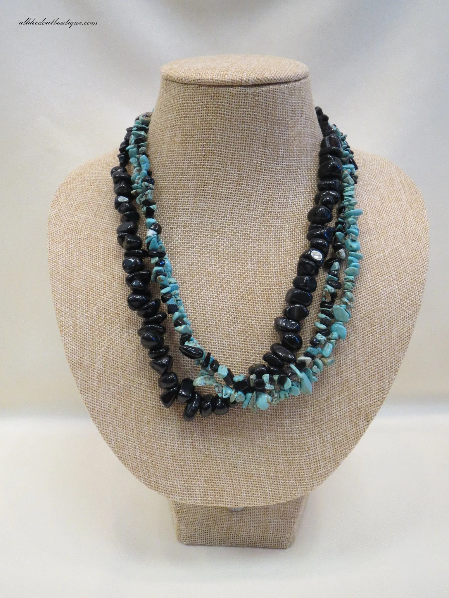 ADO | Black & Turquoise Bead Necklace