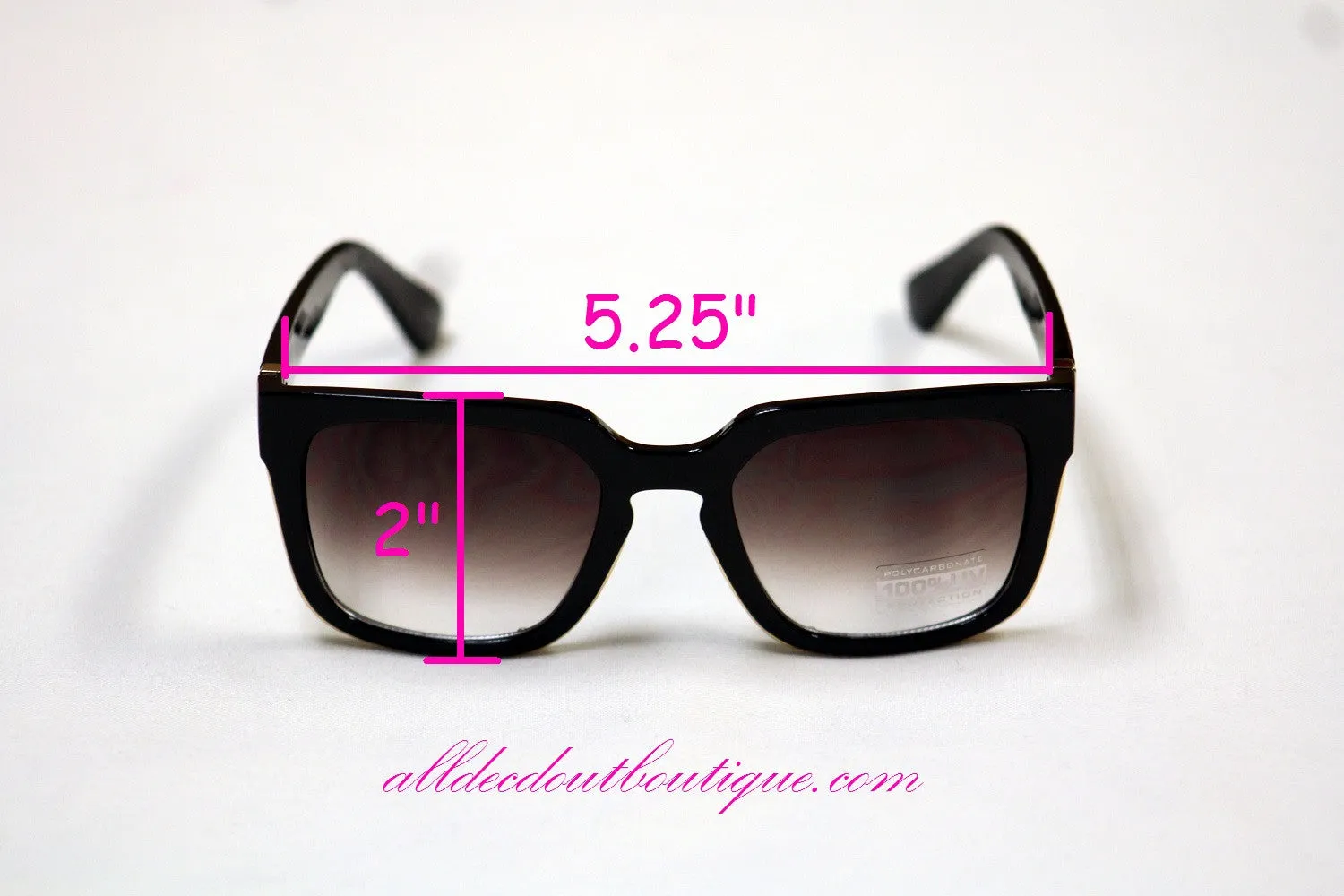 ADO | Customized Sunglasses Black with Turquoise Cross & Bling