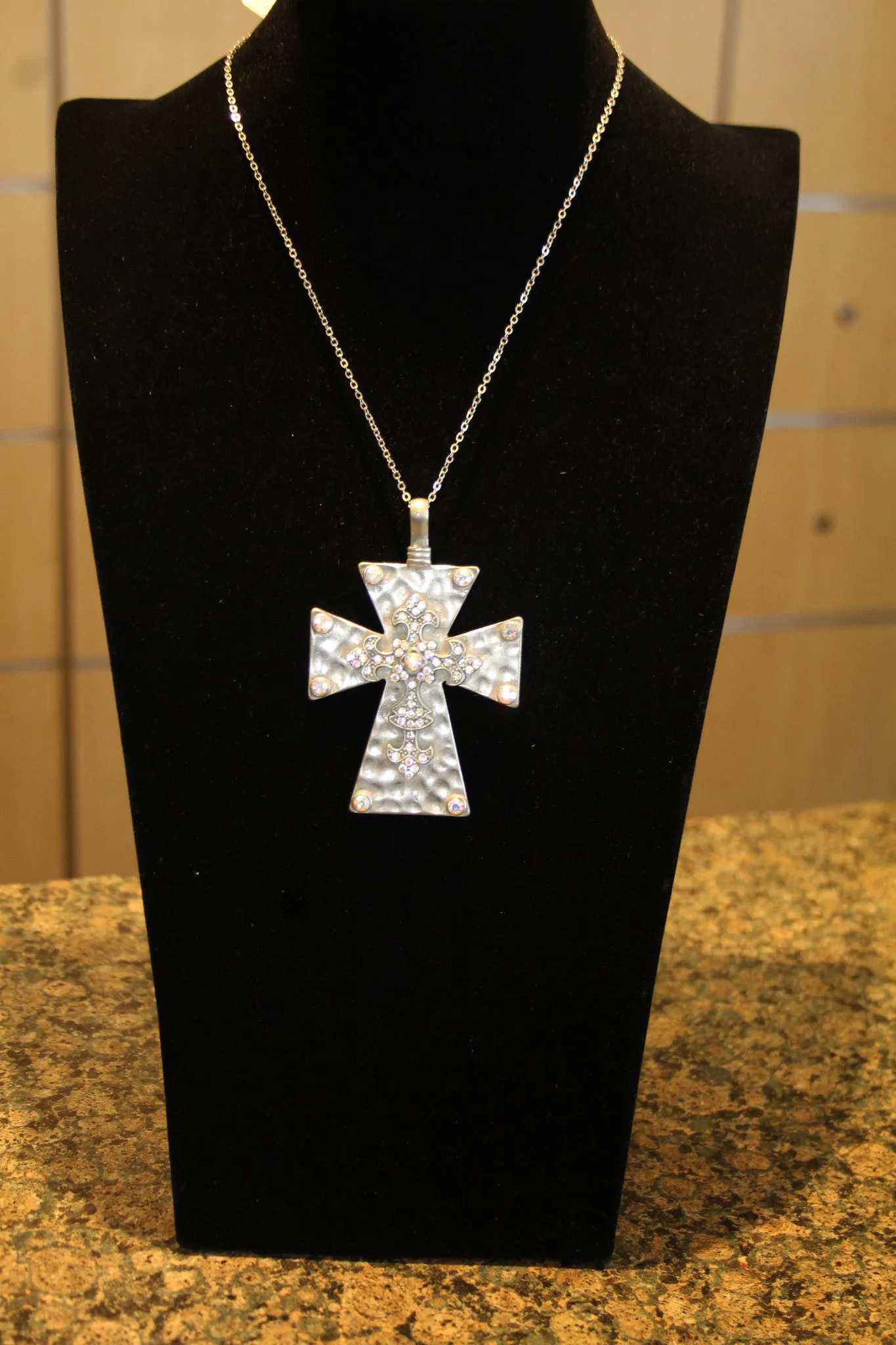 ADO | Embellished Cross Pendant Silver