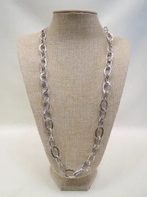 ADO | Hammered Chain Necklace Silver