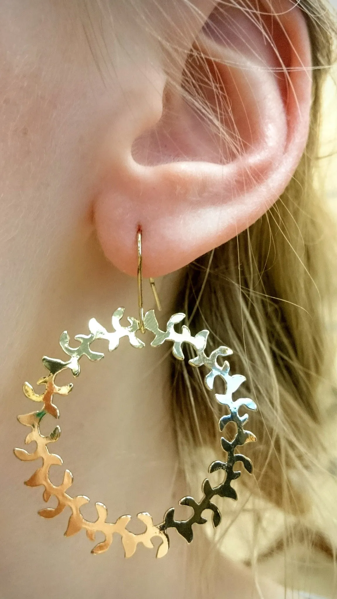 ADO | Hoop Dangle Earrings Gold