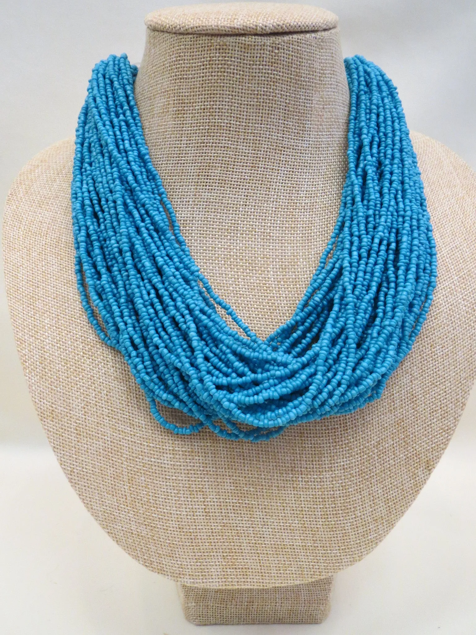 ADO | Indigo Multi Strand Beaded Necklace