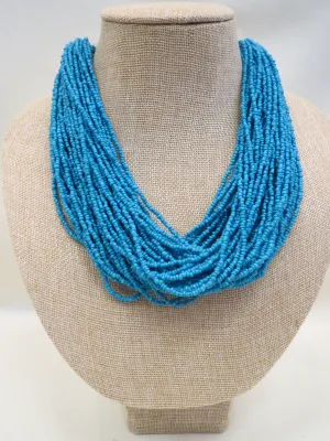 ADO | Indigo Multi Strand Beaded Necklace