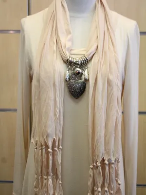 ADO | Jewelry Wrap Scarf Cream Heart