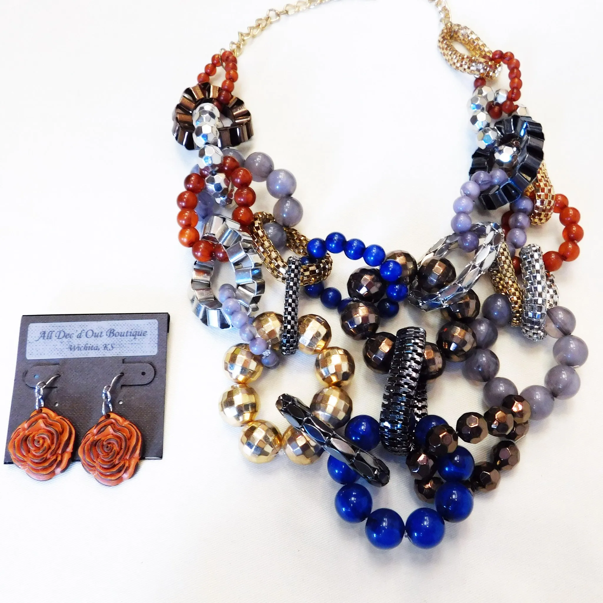ADO | Multi Colored Mesh Necklace