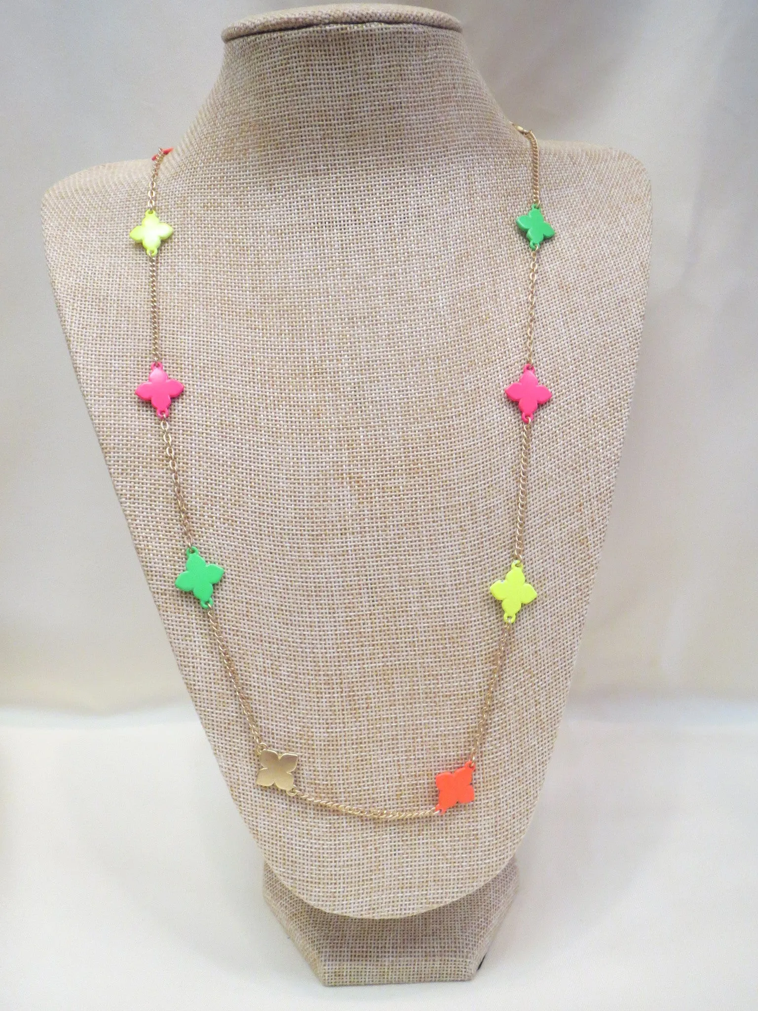 ADO | Neon Crosses Gold Chain Necklace