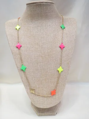 ADO | Neon Crosses Gold Chain Necklace