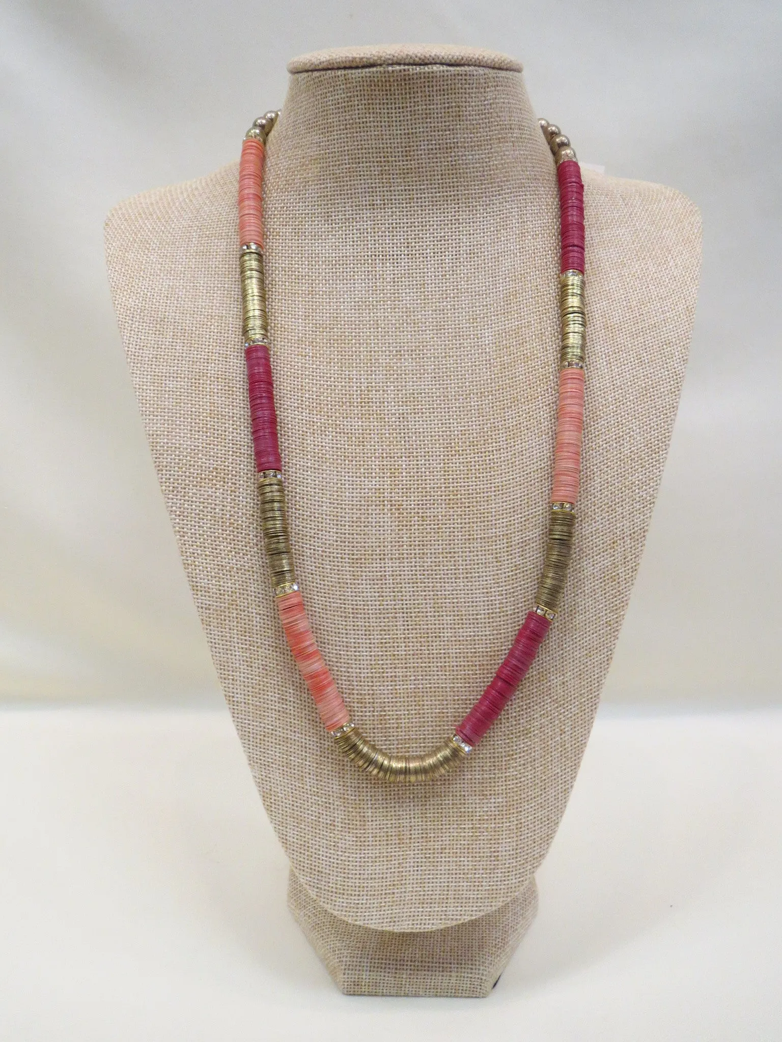 ADO | Pink Gold & Magenta Bead Necklace