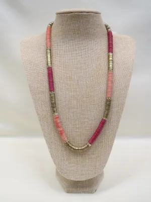 ADO | Pink Gold & Magenta Bead Necklace