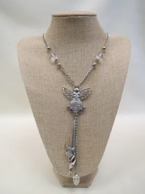 ADO | Silver Angel Necklace with Charms