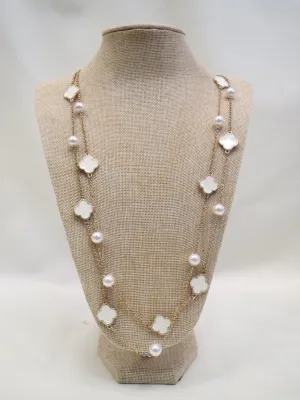 ADO | Stone Clover Necklace 2 Strand