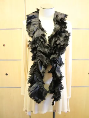ADO | Wrap Ruffle Scarf Black