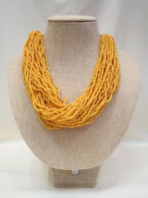 ADO | Yellow Multi Strand Beaded Necklace