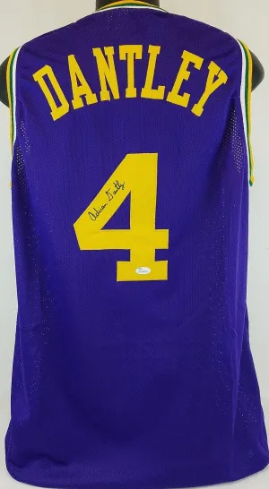 Adrian Dantley Signed Autographed Utah Jazz Basketball Jersey (JSA COA)
