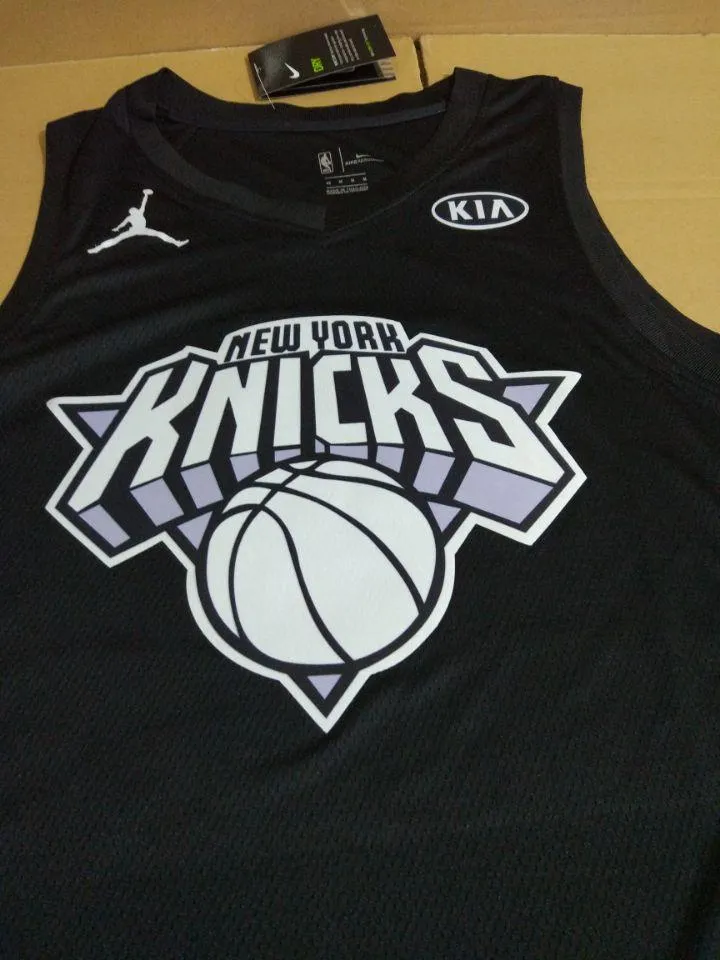 All Star Men 6 Kristaps Porzingis Jersey Black New York Knicks Swingman Fanatics