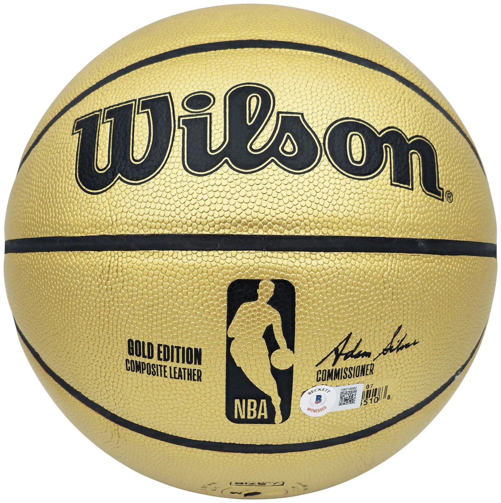ALLEN IVERSON AUTOGRAPHED GOLD EDITION BASKETBALL 76ERS BECKETT 232872