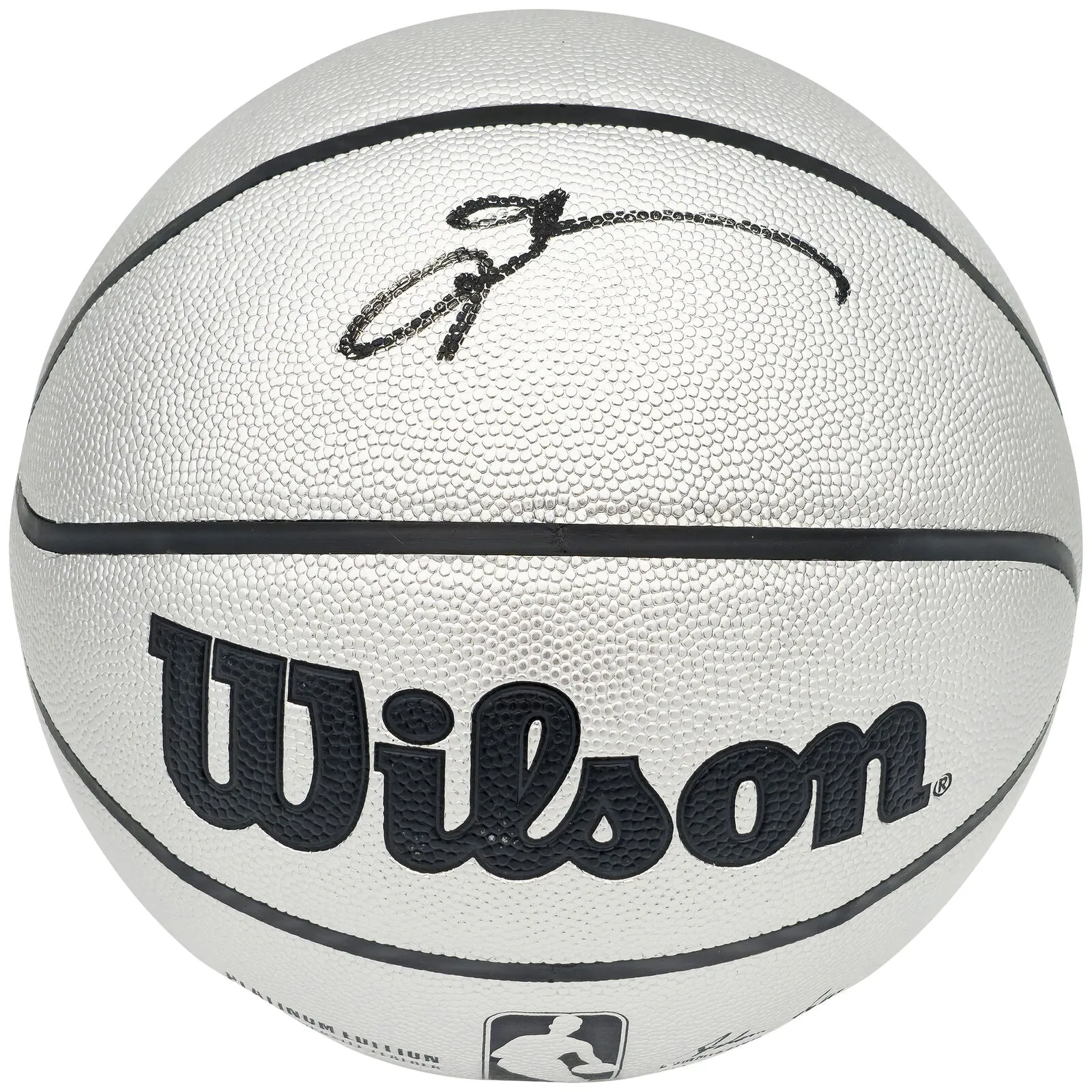 ALLEN IVERSON AUTOGRAPHED PLATINUM EDITION BASKETBALL 76ERS BECKETT 232871