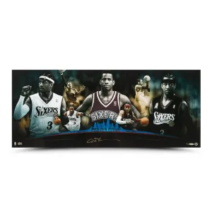 Allen Iverson Autographed "Philly's Finest" 36 x 15