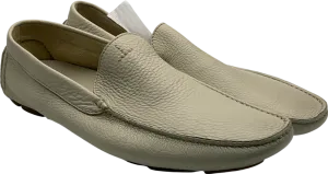 american style Cream pebbled leather Loafers UK 10 EU 44 👞
