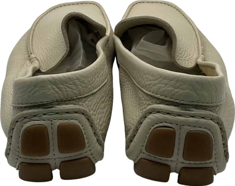 american style Cream pebbled leather Loafers UK 10 EU 44 👞