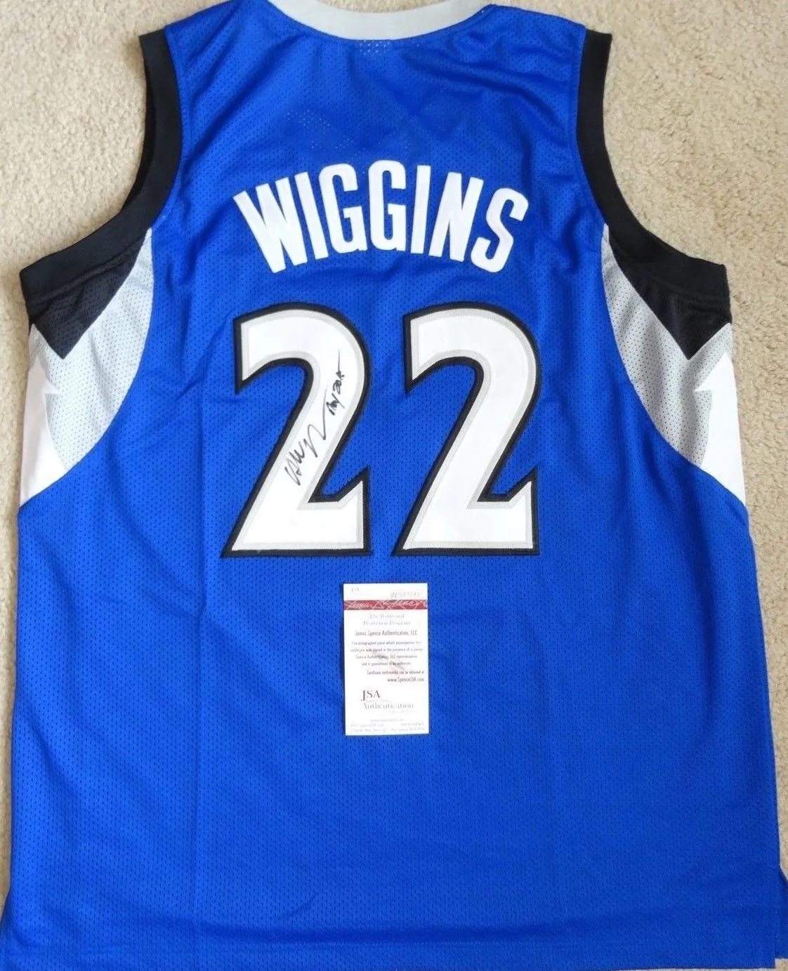 Andrew Wiggins Signed Autographed Minnesota Timberwolves Basketball Jersey (JSA COA)
