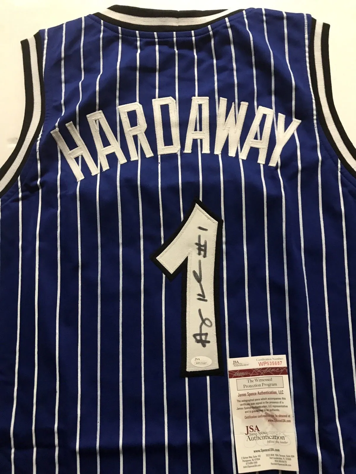 Anfernee Penny Hardaway Signed Autographed Orlando Magic Basketball Jersey (JSA COA)