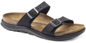 Birkenstock Sierra Crosstown Sandals - Black Oiled Leather |  Polyurethane Sole