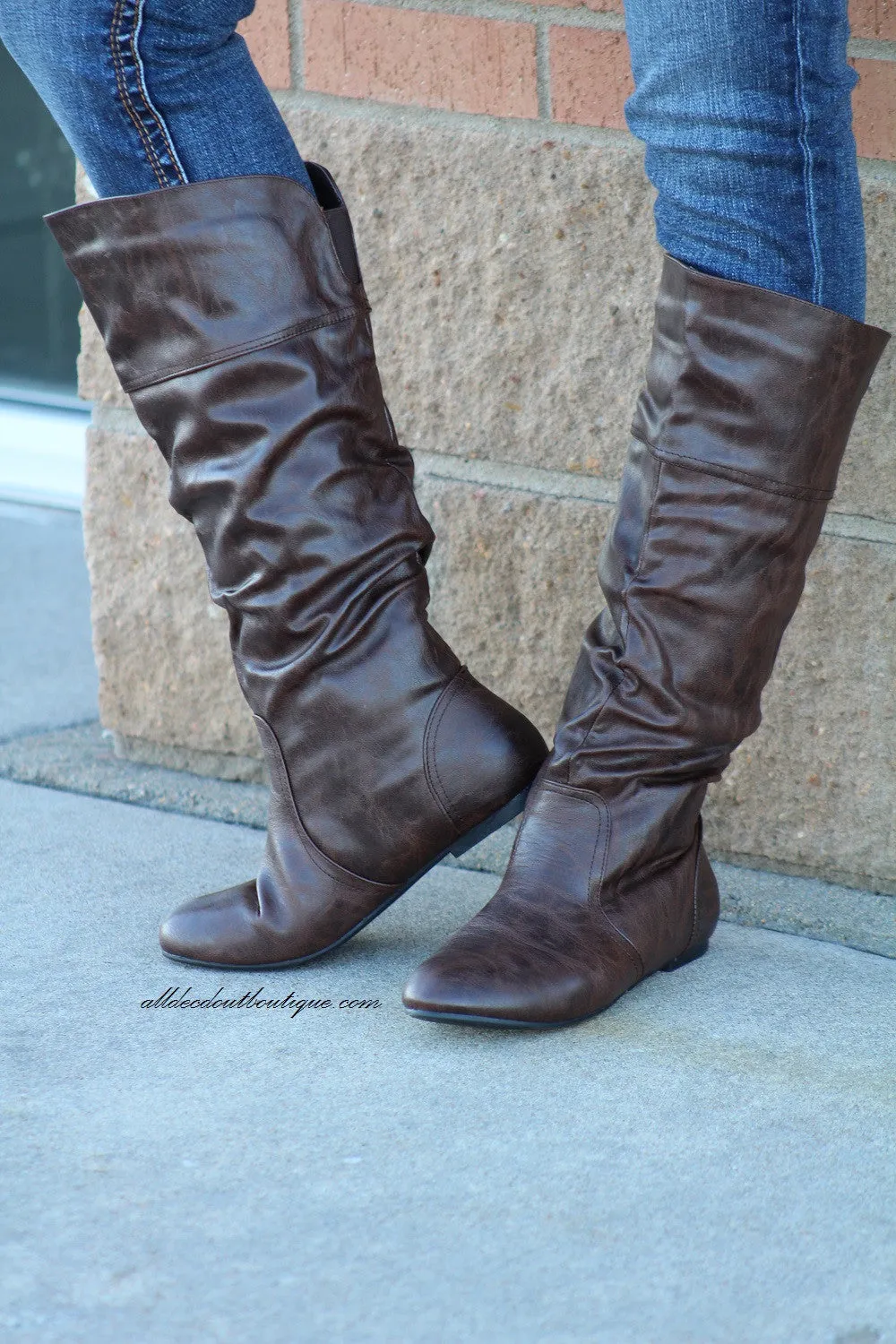 Bonnibel | Danniz Mid-Calf Slouchy Boot Brown