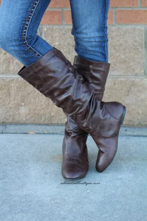 Bonnibel | Danniz Mid-Calf Slouchy Boot Brown