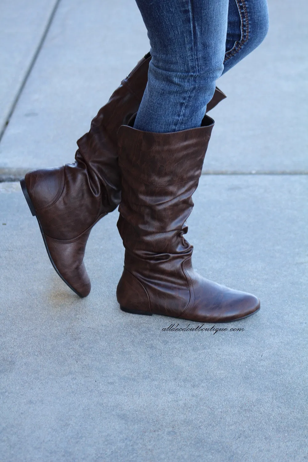 Bonnibel | Danniz Mid-Calf Slouchy Boot Brown