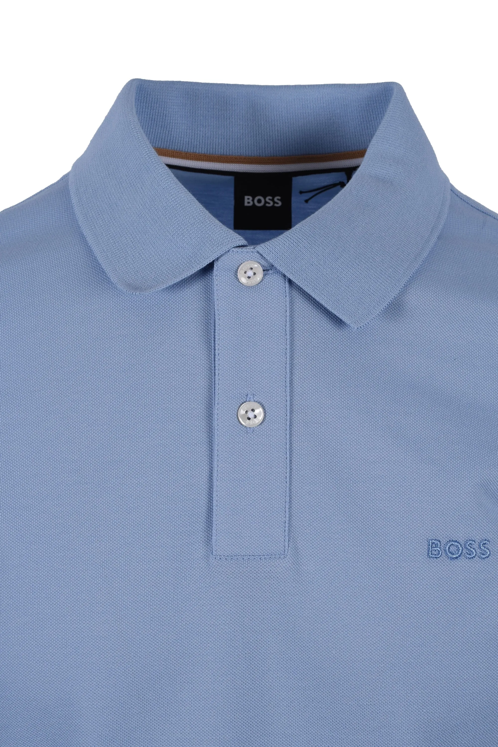 Boss Pallas Polo Shirt Open Blue