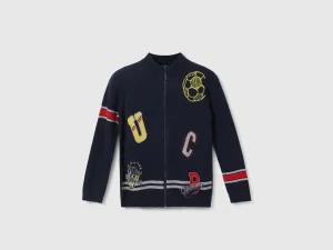 Boys Printed Mock Neck Sweatshirt