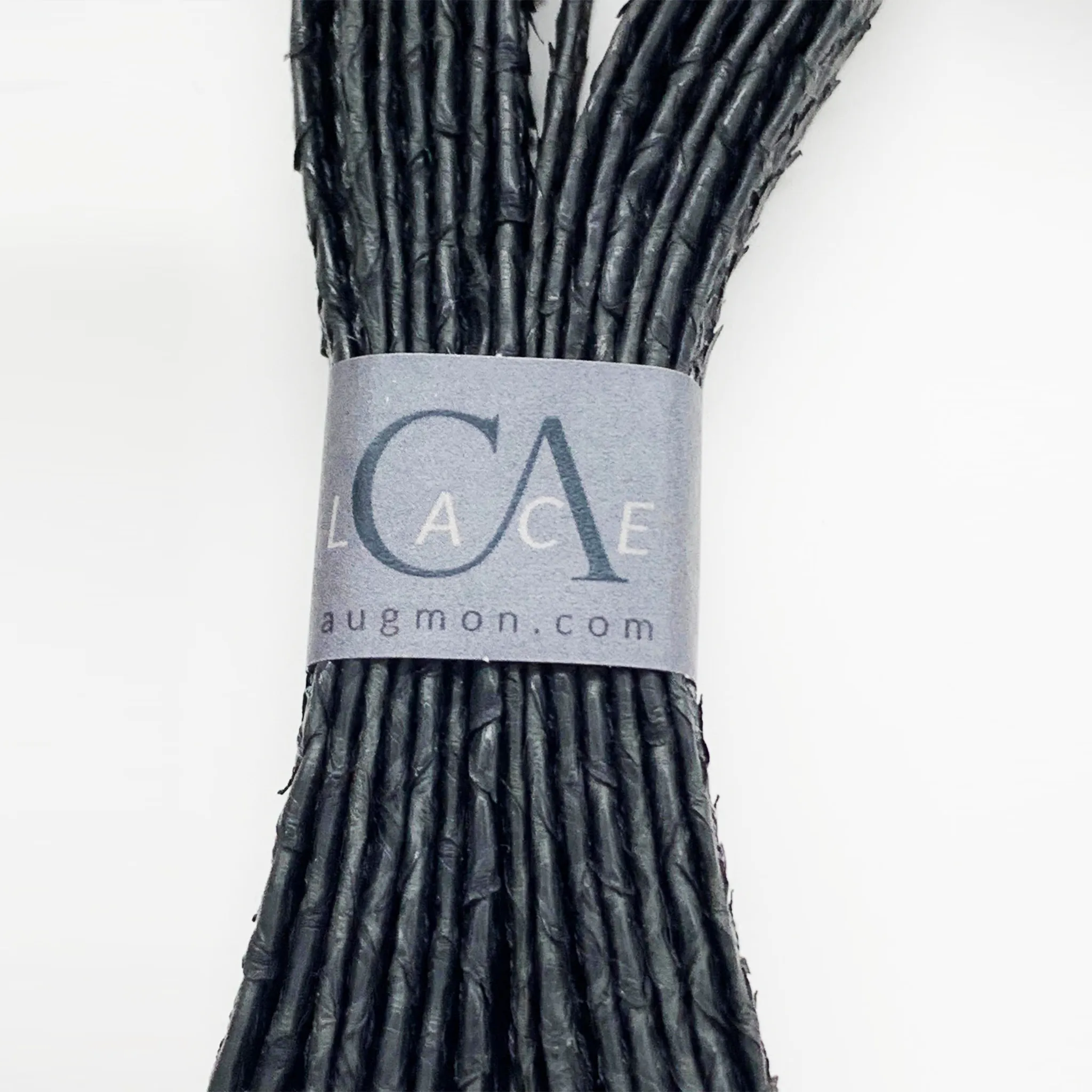 CA Lace “Genesis Black Mamba” Black Authentic Python Hand Crafted Shoe Laces with Custom CA Brass Aglet