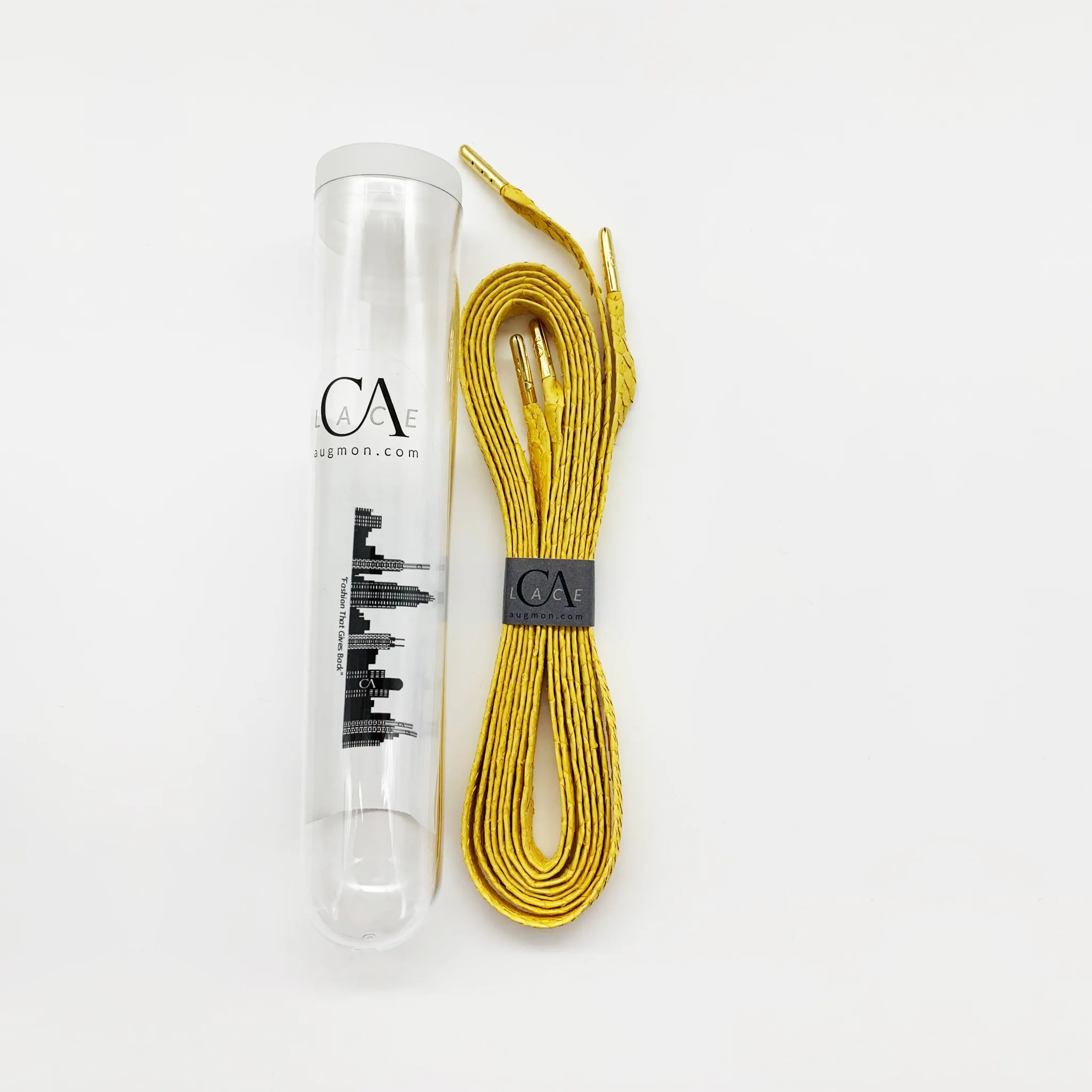 CA Lace “Genesis Yellow”  Custom Authentic Python Shoe Laces