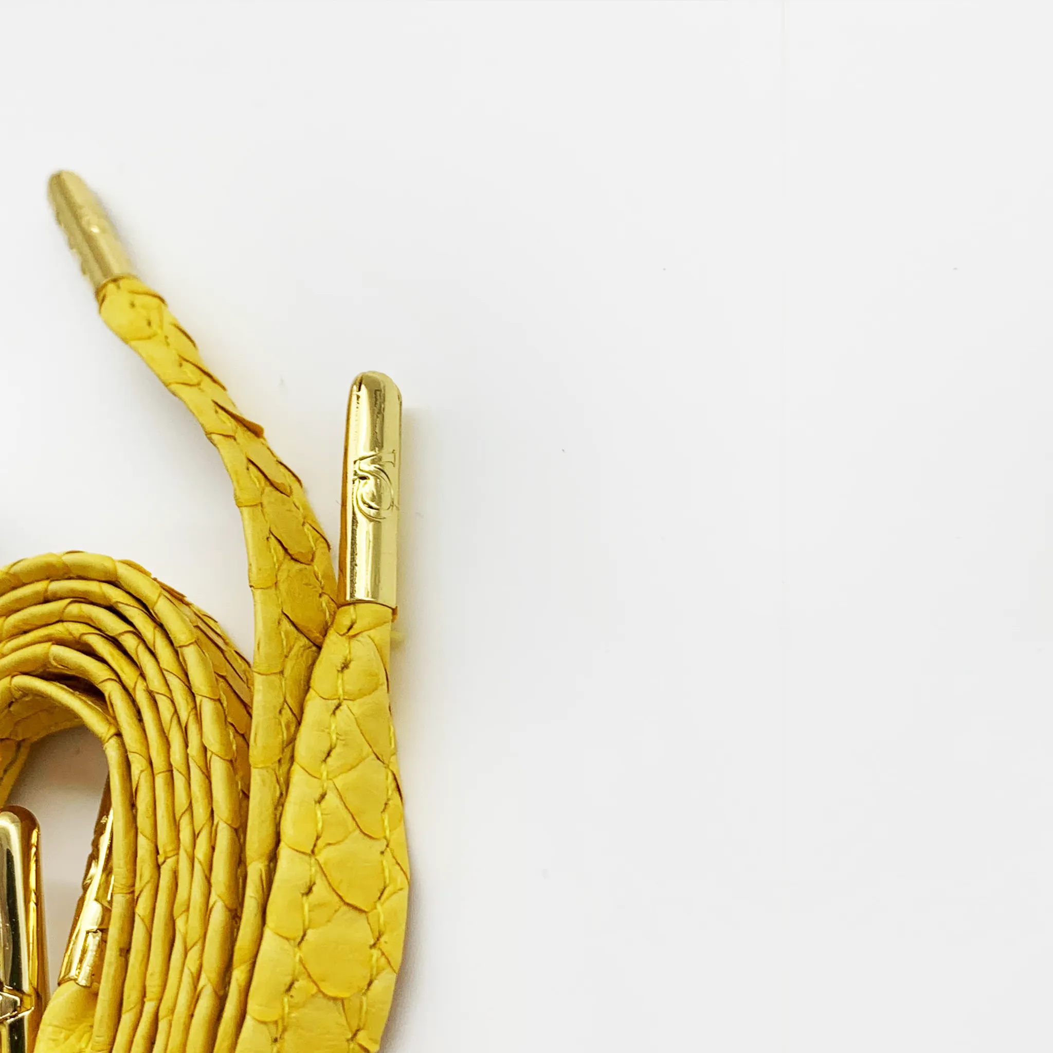 CA Lace “Genesis Yellow”  Custom Authentic Python Shoe Laces