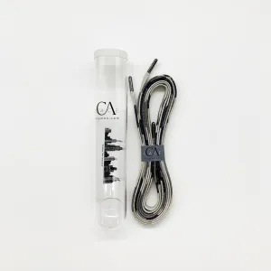 CA Lace “Grey Camouflage”  Custom Italian Leather Hand Crafted Shoe Laces