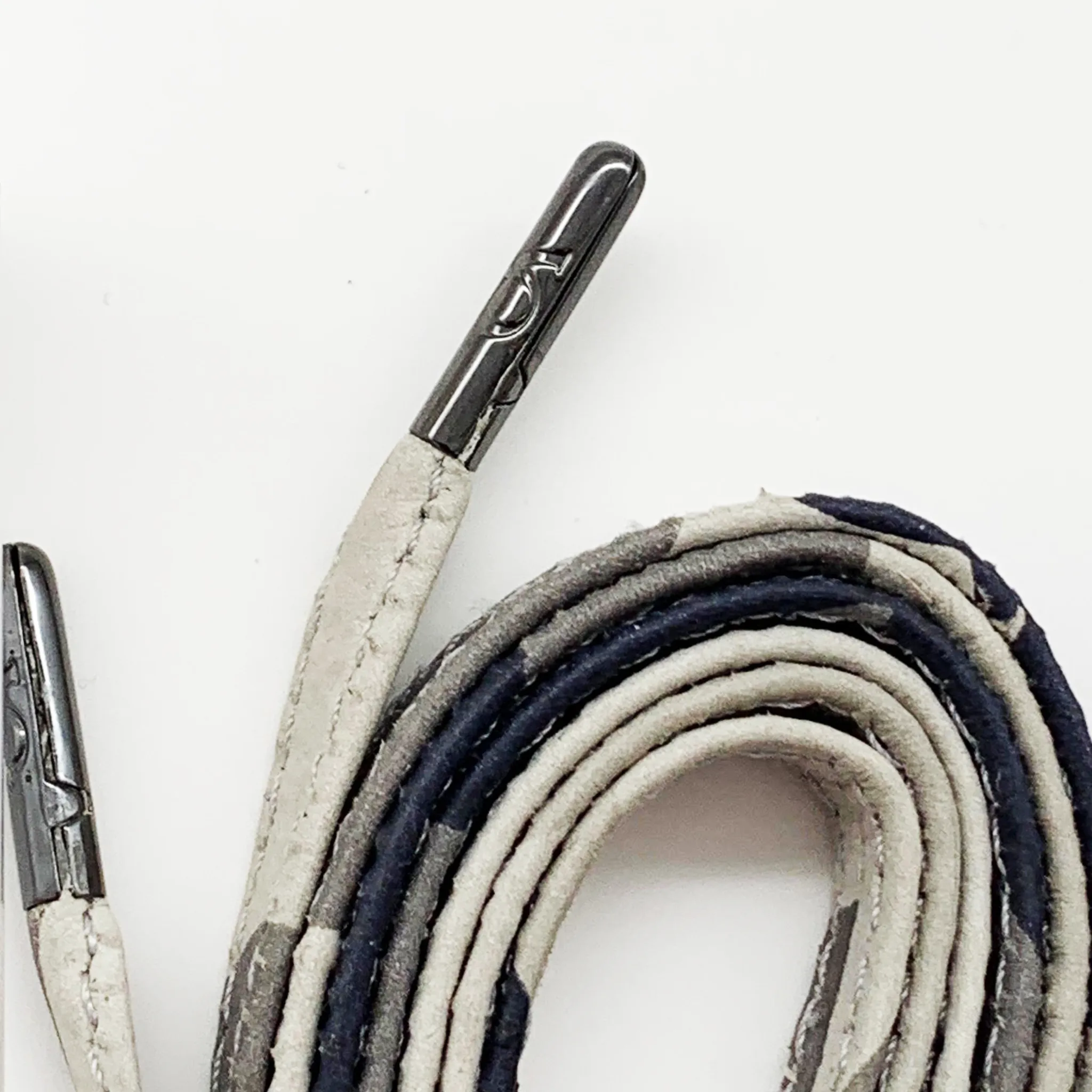 CA Lace “Grey Camouflage”  Custom Italian Leather Hand Crafted Shoe Laces