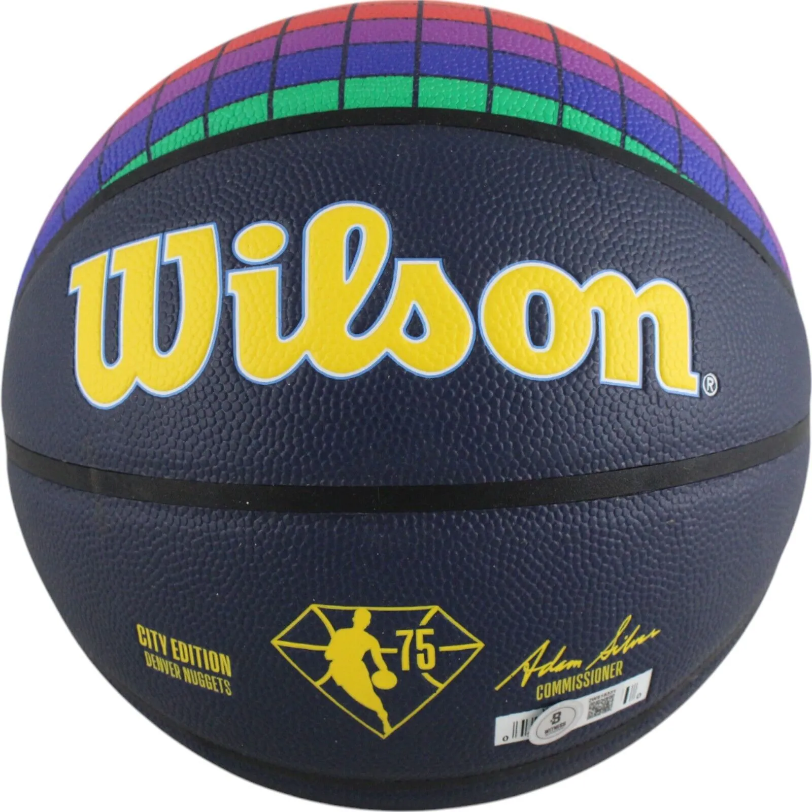 Christian Braun Autographed Denver Nuggets City Edition Baskebtall Beckett 49145