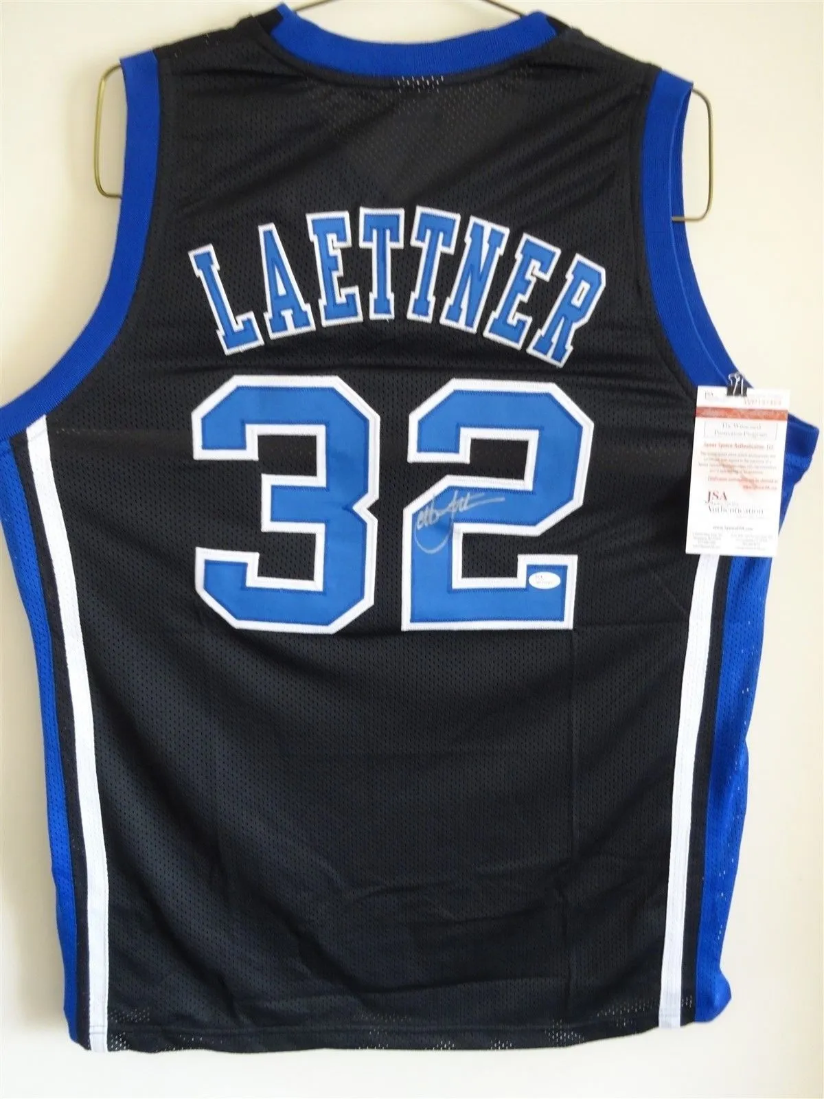 Christian Laettner Signed Autographed Duke Blue Devils Basketball Jersey (JSA COA)