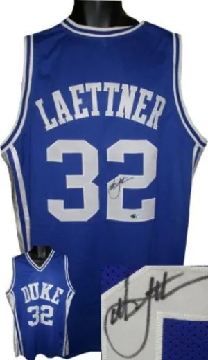 Christian Laettner Signed Autographed Duke Blue Devils Basketball Jersey (JSA COA)