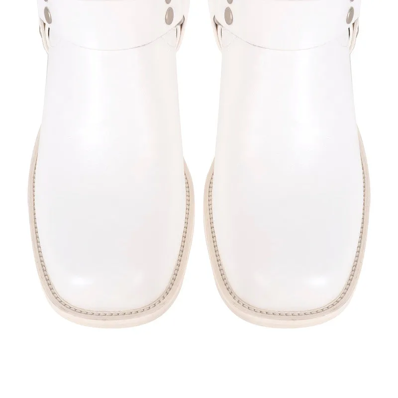 Chunky Heel Buckle Ankle Boots