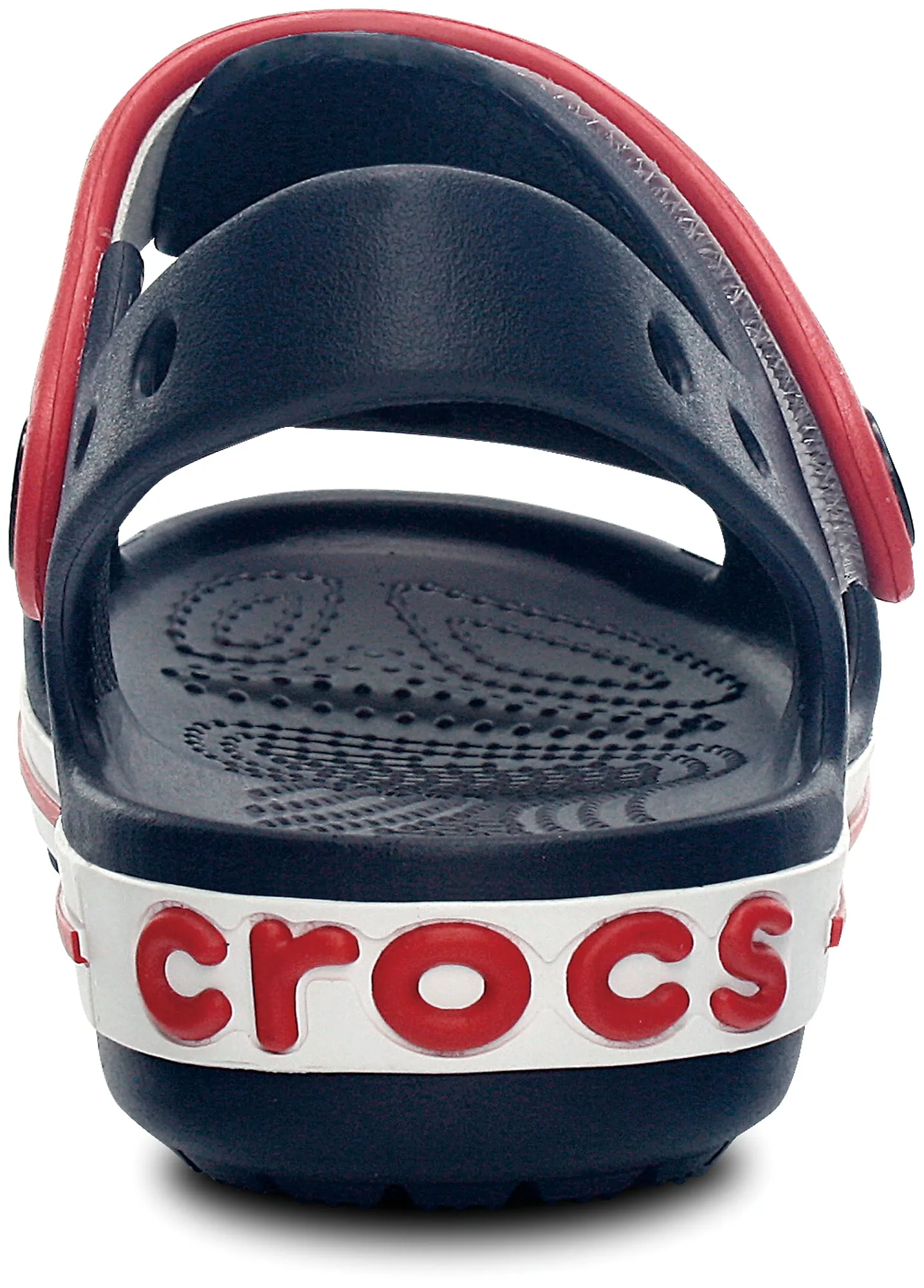 Crocs Kids Crocband Adjustable Strap Sandals In Navy/Red