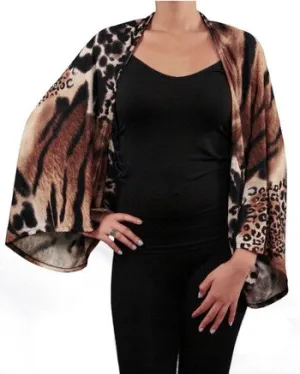 Diosa | Animal Print Kimono Cardigan
