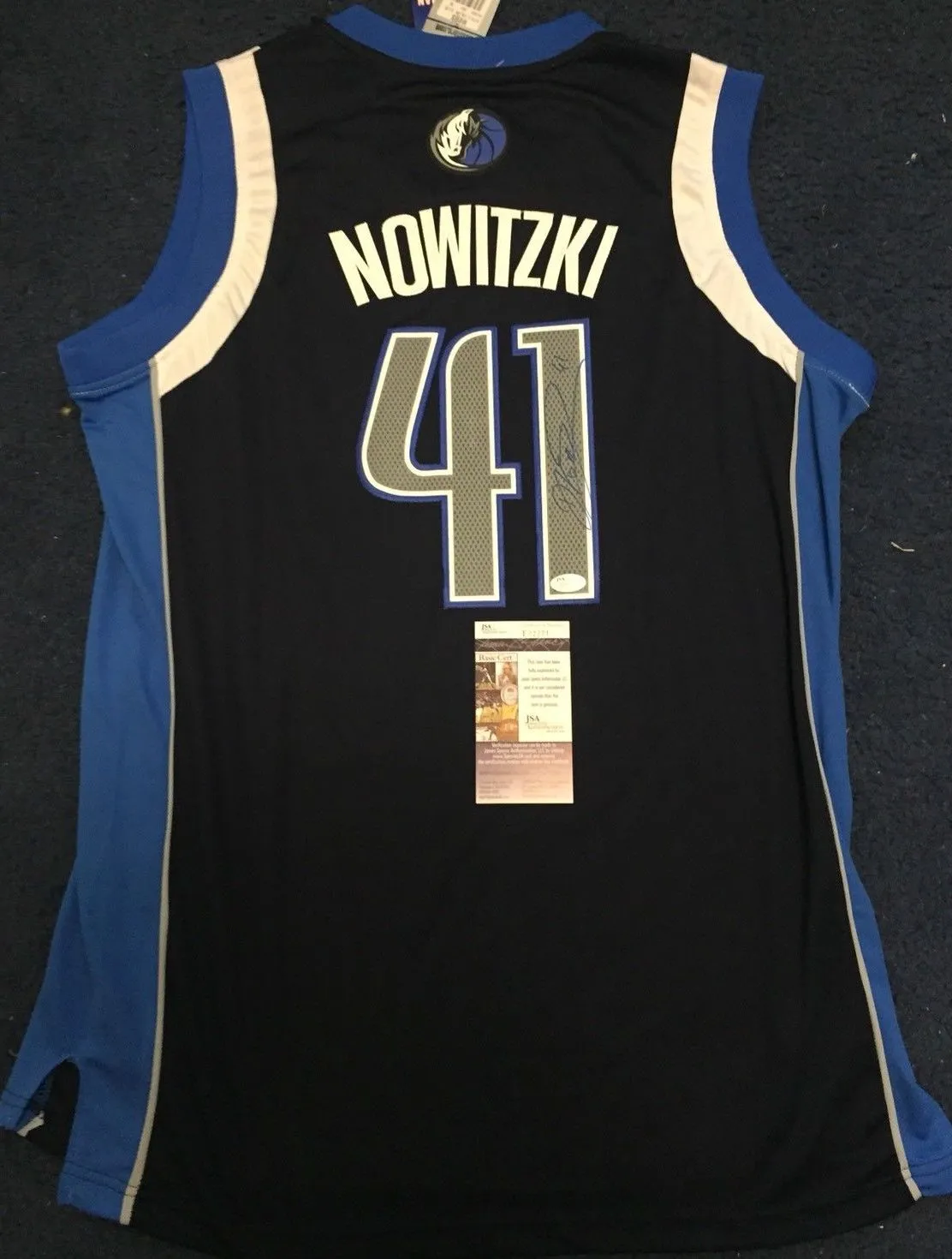 Dirk Nowitzki Signed Autographed Dallas Mavericks Basketball Jersey (JSA COA)